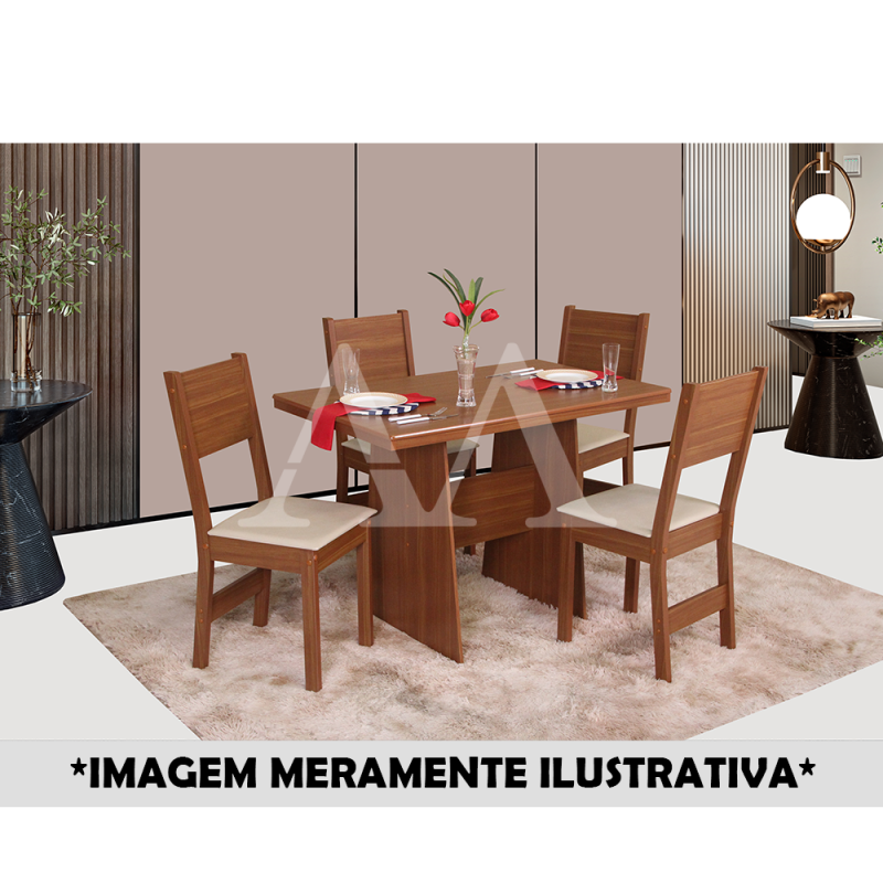 CJ MESA 4C SAO CARLOS DESTAK RETANGULAR NATURALLE CJ MESA 4C SAO CARLOS DESTAK RETANGULAR NATURALLE