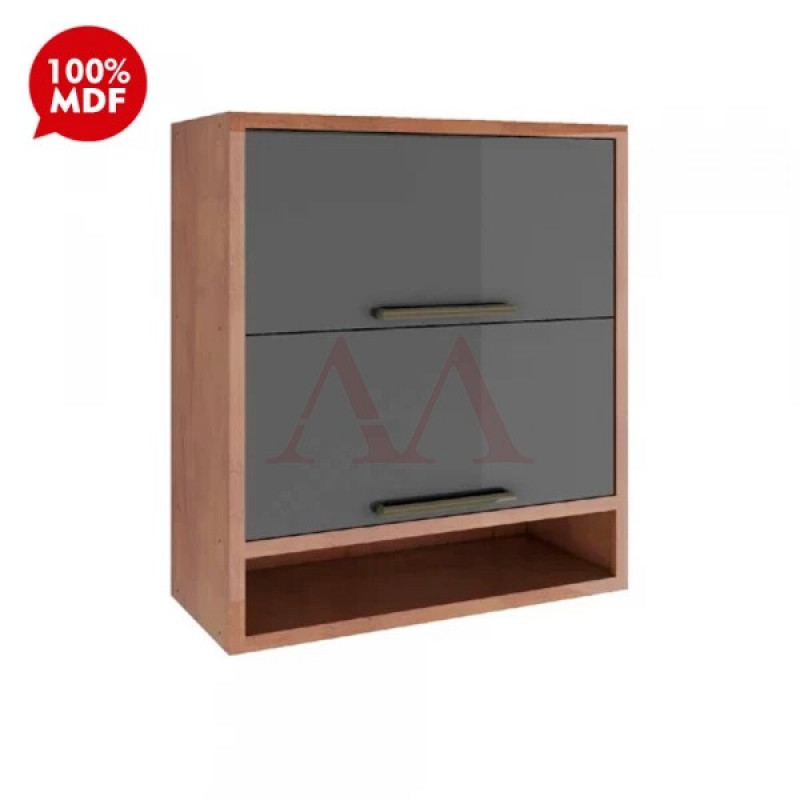 ARMARIO RONIPA 2P. ABRIR BASCULANTE SYRAH 80CM CASTANHO / CHUMBO ARMARIO RONIPA 2P. ABRIR BASCULANTE SYRAH 80CM CASTANHO / CHUMBO