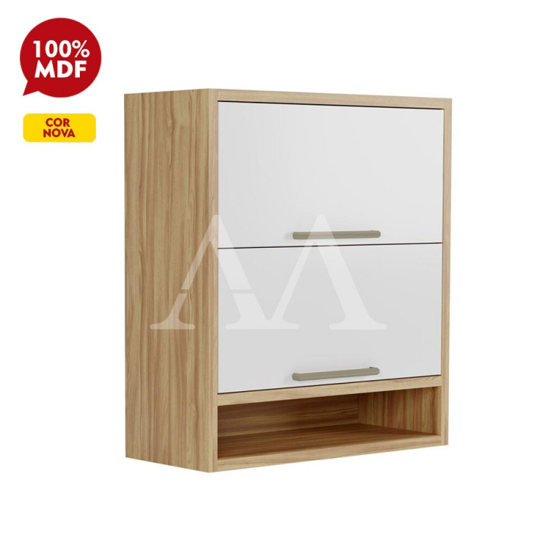 ARMARIO RONIPA 2P. ABRIR BASCULANTE SYRAH 80CM AMENDOA/BRANCO ARMARIO RONIPA 2P. ABRIR BASCULANTE SYRAH 80CM AMENDOA/BRANCO