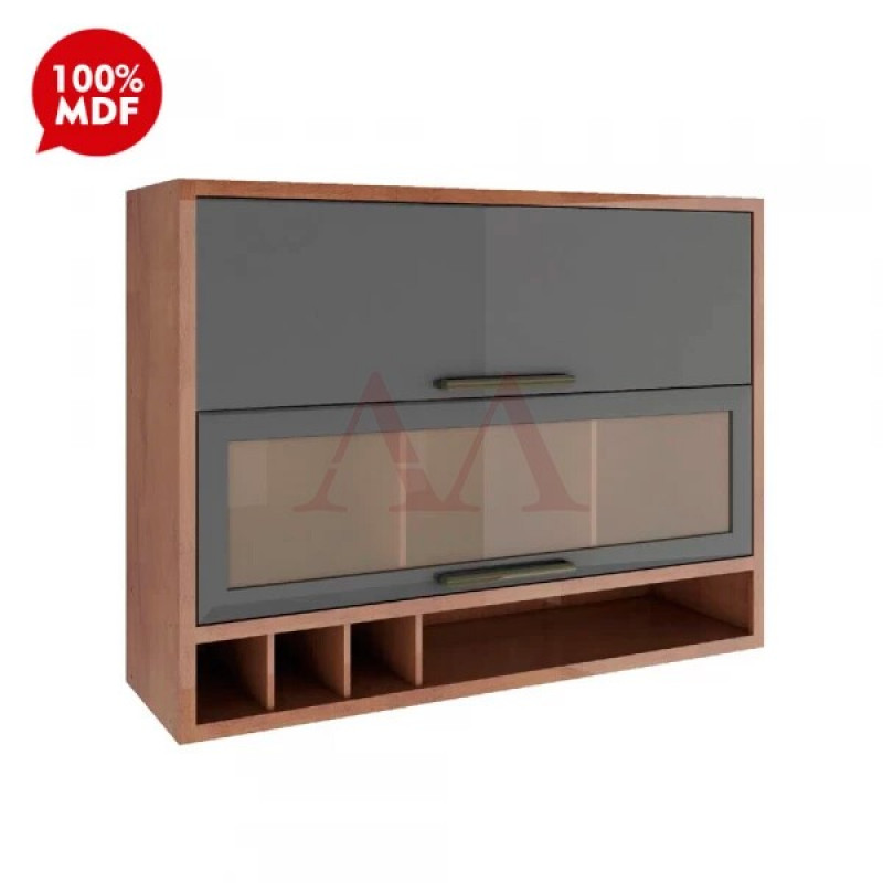 ARMARIO RONIPA 2P. ABRIR BASCULANTE REFLECTA SYRAH 120CM CASTANHO / CHUMBO ARMARIO RONIPA 2P. ABRIR BASCULANTE REFLECTA SYRAH 120CM CASTANHO / CHUMBO