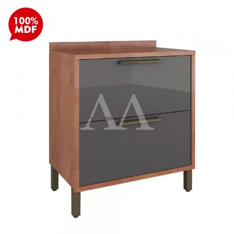 BALCAO RONIPA 1P 1G SYRAH 80CM CASTANHO / CHUMBO BALCAO RONIPA 1P 1G SYRAH 80CM CASTANHO / CHUMBO