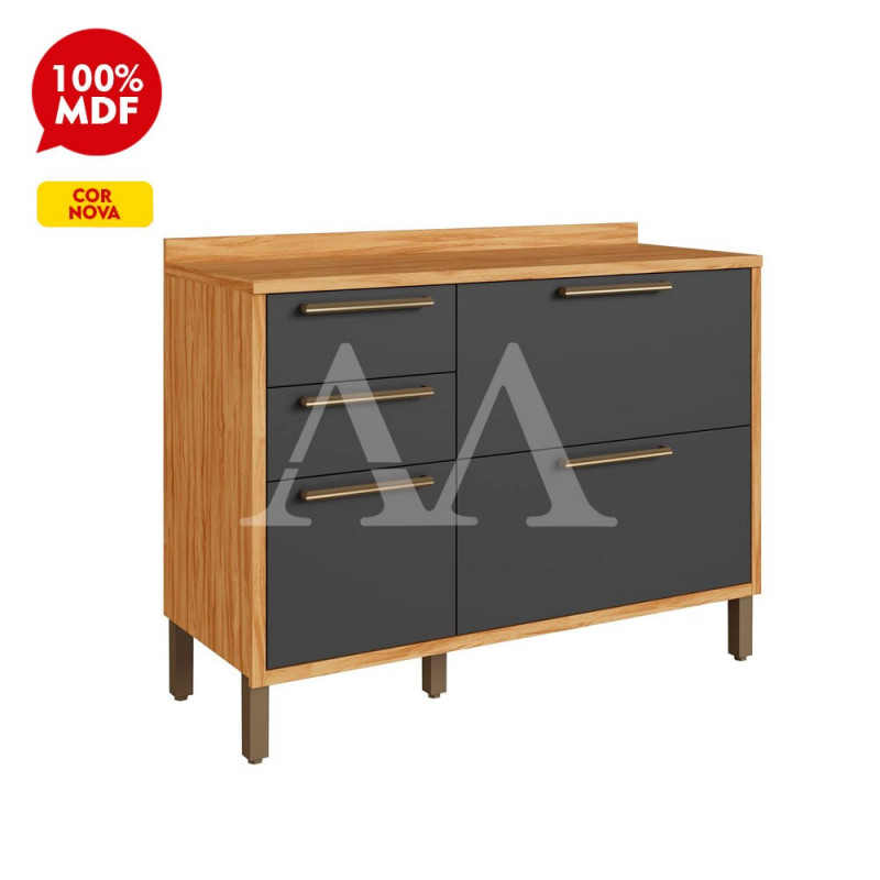 BALCAO RONIPA 2P 3G SYRAH 120CM AMENDOA/CHUMBO BALCAO RONIPA 2P 3G SYRAH 120CM AMENDOA/CHUMBO