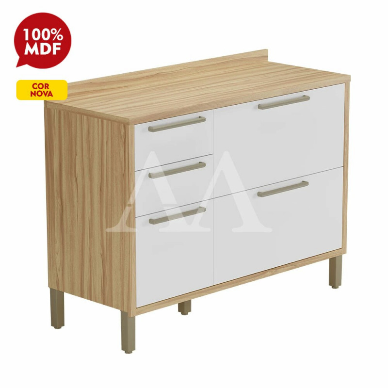 BALCAO RONIPA 2P 3G SYRAH 120CM AMENDOA/BRANCO BALCAO RONIPA 2P 3G SYRAH 120CM AMENDOA/BRANCO