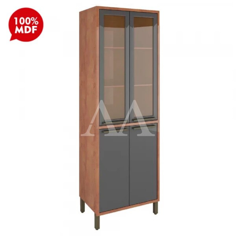 PANELEIRO CRISTALEIRA RONIPA REFLECTA SYRAH 220CM CASTANHO / CHUMBO PANELEIRO CRISTALEIRA RONIPA REFLECTA SYRAH 220CM CASTANHO / CHUMBO