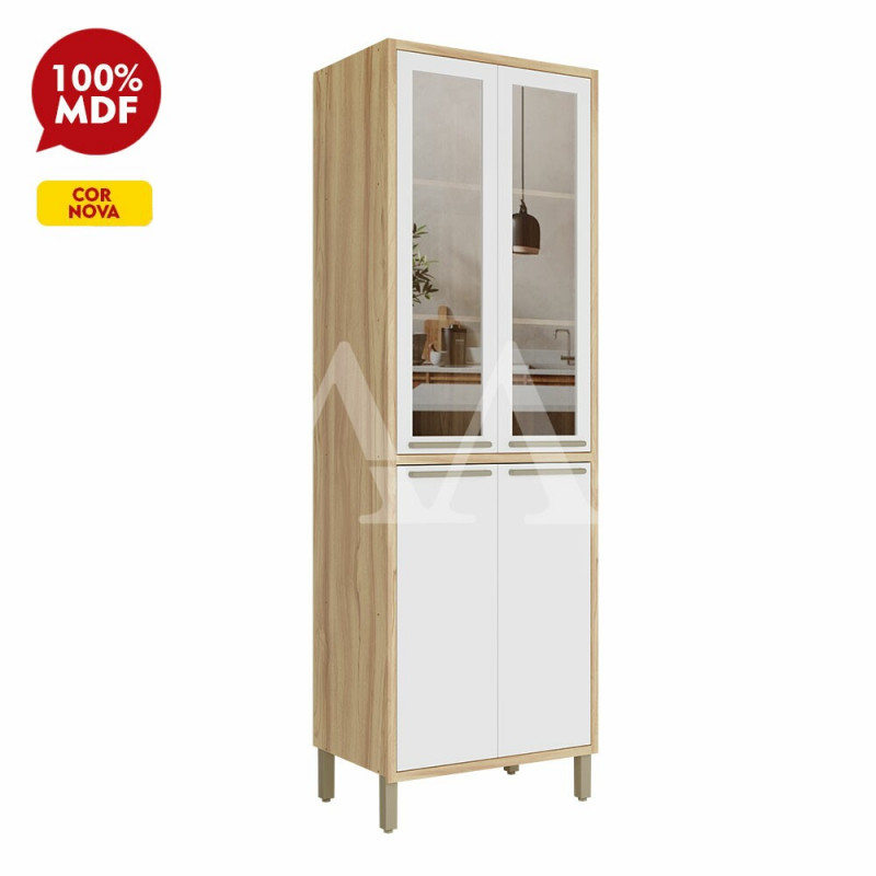 PANELEIRO CRISTALEIRA RONIPA REFLECTA SYRAH 220CM AMENDOA/BRANCO PANELEIRO CRISTALEIRA RONIPA REFLECTA SYRAH 220CM AMENDOA/BRANCO