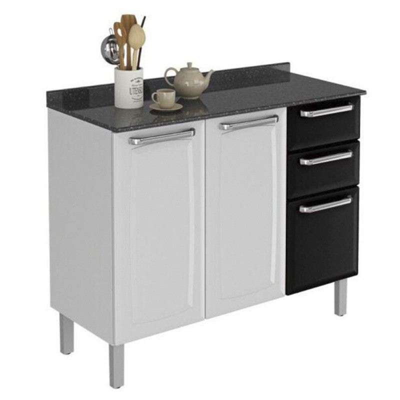 BALCAO ITATIAIA TRIPLO 3P 2G C/ TAMPO LUCE IG3G2 105 BRANCO / PRETO 1106 BALCAO ITATIAIA TRIPLO 3P 2G C/ TAMPO LUCE IG3G2 105 BRANCO / PRETO 1106