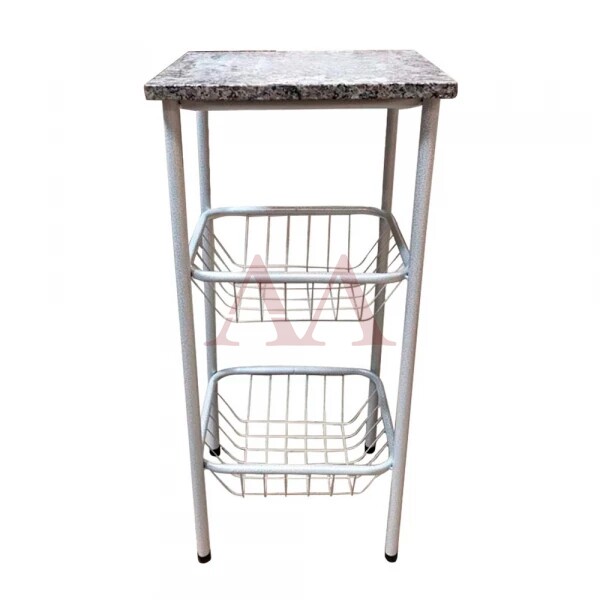 FRUTEIRA SERRA TUBOS 90CM C/GRANITO 2 CESTAS BRANCO MARTELADO FRUTEIRA SERRA TUBOS 90CM C/GRANITO 2 CESTAS BRANCO MARTELADO