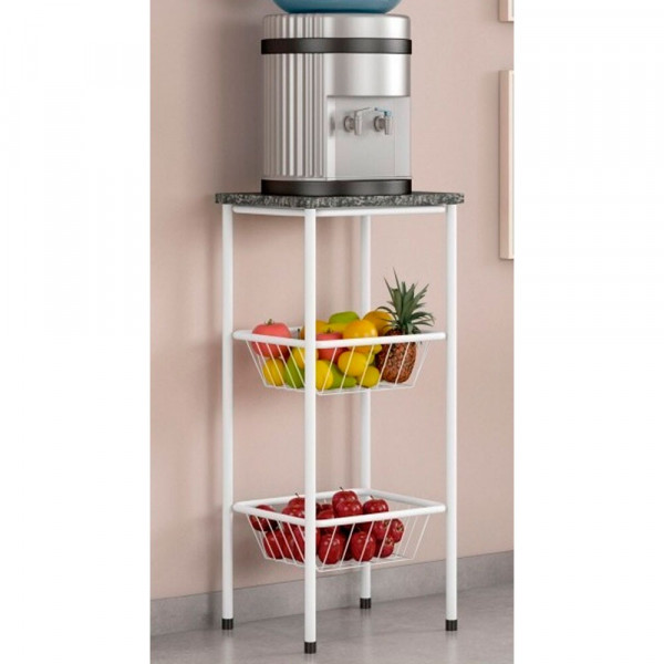 FRUTEIRA SERRA TUBOS 90CM C/GRANITO 2 CESTAS BRANCO FRUTEIRA SERRA TUBOS 90CM C/GRANITO 2 CESTAS BRANCO