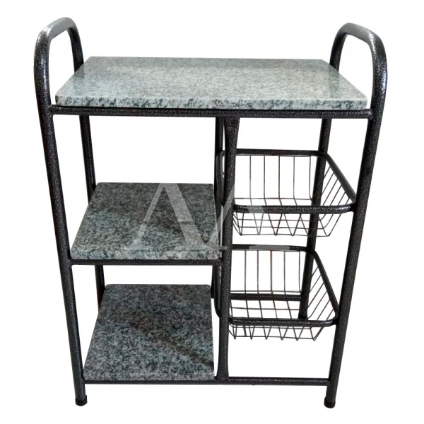 FRUTEIRA SERRA TUBOS P/ MICRO 90CM C/GRANITO 2 CESTAS PRETO MARTELADO FRUTEIRA SERRA TUBOS P/ MICRO 90CM C/GRANITO 2 CESTAS PRETO MARTELADO