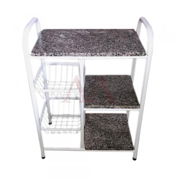 FRUTEIRA SERRA TUBOS P/ MICRO 90CM C/GRANITO 2 CESTAS BRANCO MARTELADO FRUTEIRA SERRA TUBOS P/ MICRO 90CM C/GRANITO 2 CESTAS BRANCO MARTELADO