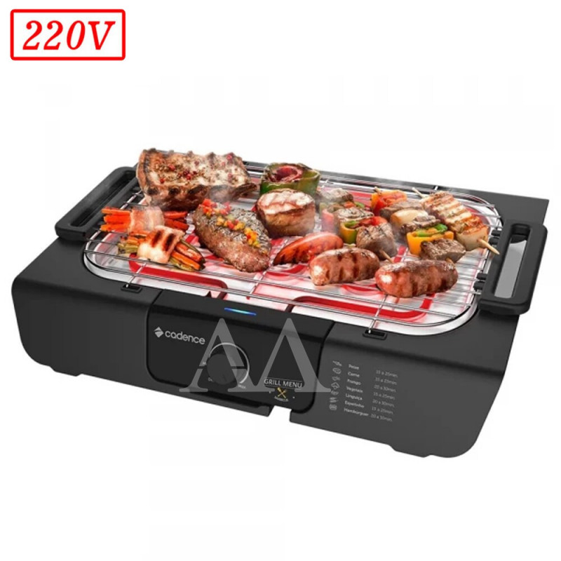 CHURRASQUEIRA ELETRICA CADENCE GRILL MENU GRL810 1800W 220V PRETA CHURRASQUEIRA ELETRICA CADENCE GRILL MENU GRL810 1800W 220V PRETA
