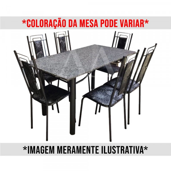 CJ MESA 6C SERRA TUBOS BELGICA NEW GRANITO 140X75 PRIMAVERA PRETO/PRATA PRETO MARTELADO CJ MESA 6C SERRA TUBOS BELGICA NEW GRANITO 140X75 PRIMAVERA PRETO/PRATA PRETO MARTELADO
