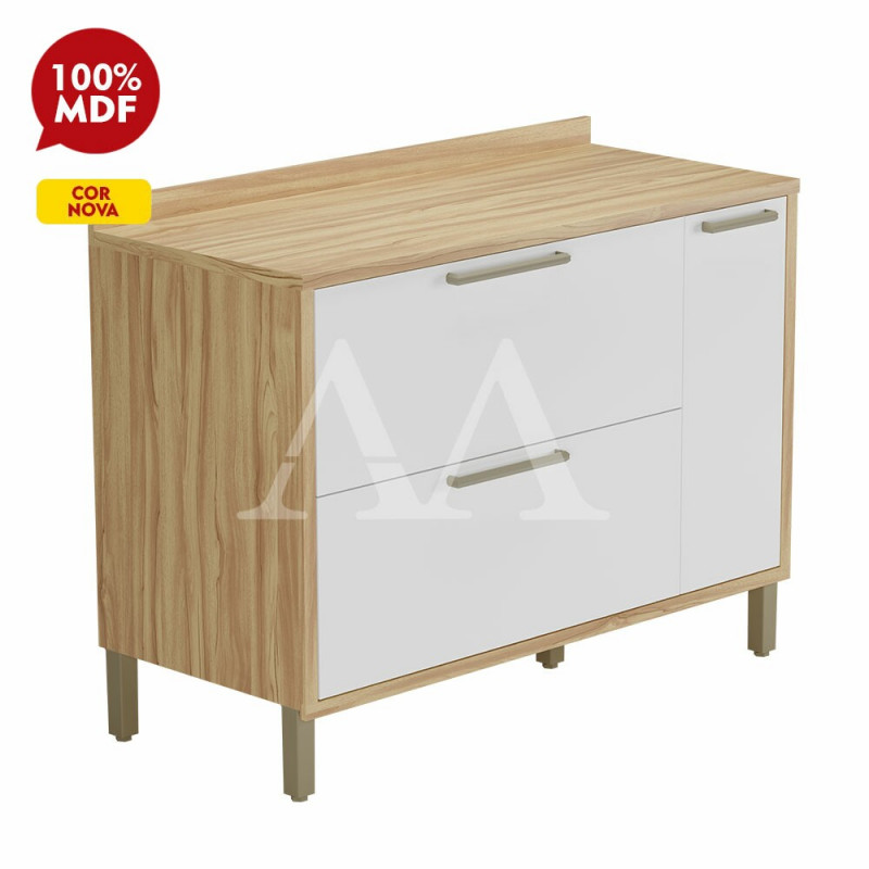 BALCAO RONIPA 2P 1G SYRAH 120CM P/ PIA AMENDOA/BRANCO BALCAO RONIPA 2P 1G SYRAH 120CM P/ PIA AMENDOA/BRANCO