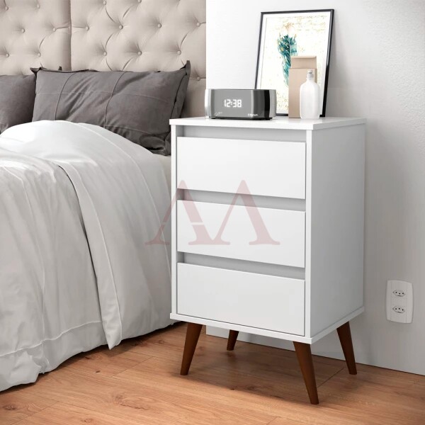 MESA DE CABECEIRA 3G EJ RETRO WOOD BRANCO MESA DE CABECEIRA 3G EJ RETRO WOOD BRANCO