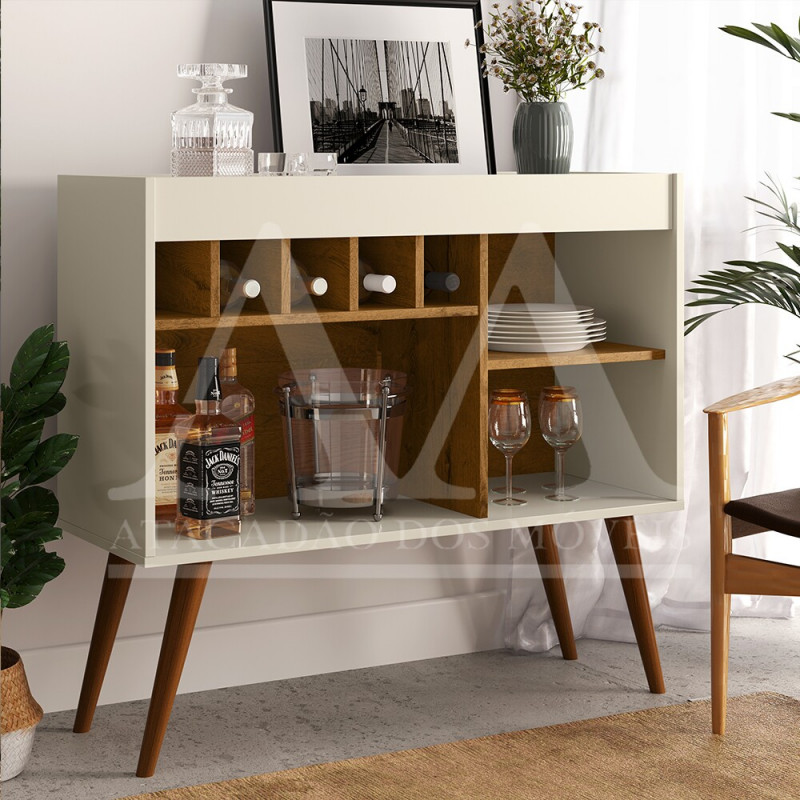 APARADOR EJ C/ ADEGA NEW ODIN OFF WHITE / FREIJO APARADOR EJ C/ ADEGA NEW ODIN OFF WHITE / FREIJO