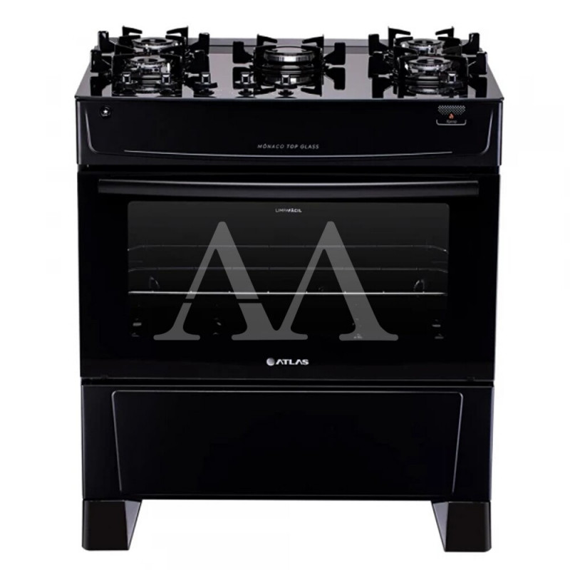 FOGAO 5B ATLAS MONACO TOP GLASS PRETO FOGAO 5B ATLAS MONACO TOP GLASS PRETO