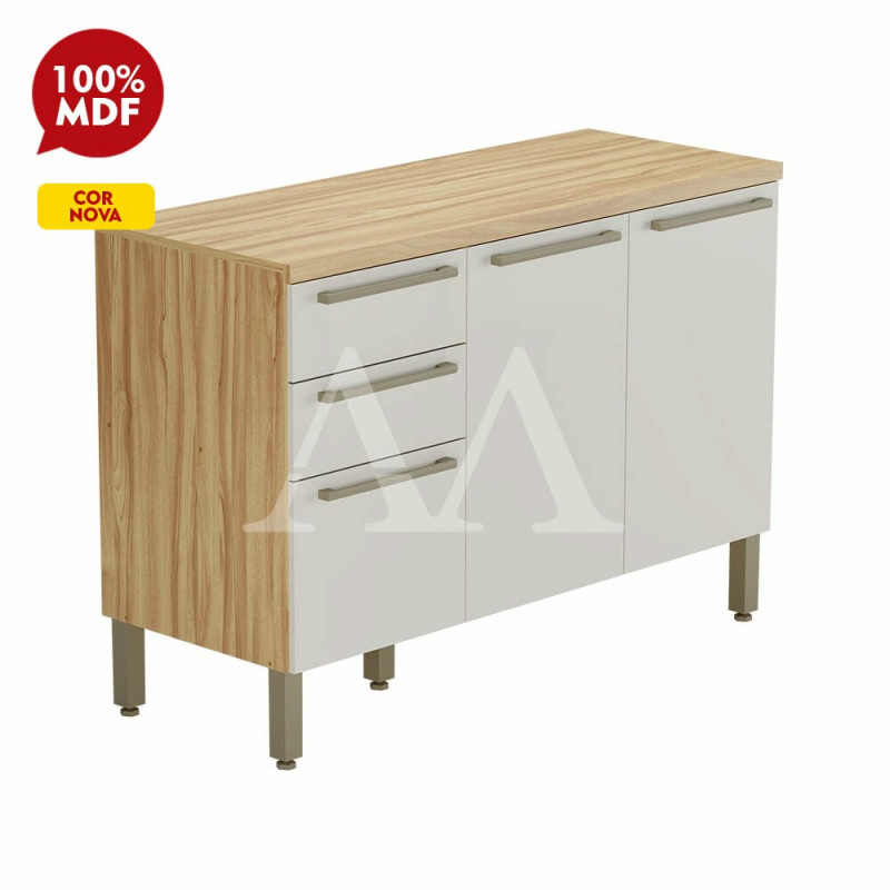 BALCAO RONIPA 3P 2G NAPOLI PRIME 120CM AMENDOA/OFF WHITE BALCAO RONIPA 3P 2G NAPOLI PRIME 120CM AMENDOA/OFF WHITE