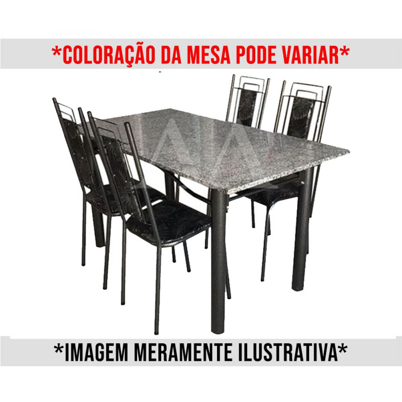 CJ MESA 4C SERRA TUBOS BELGICA NEW GRANITO 115X75 PRIMAVERA PRETO/PRATA PRETO MARTELADO CJ MESA 4C SERRA TUBOS BELGICA NEW GRANITO 115X75 PRIMAVERA PRETO/PRATA PRETO MARTELADO