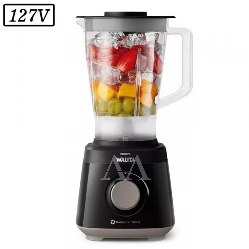 LIQUIDIFICADOR PHILIPS WALITA DAILY 550W 2 VEL 127V PRETO LIQUIDIFICADOR PHILIPS WALITA DAILY 550W 2 VEL 127V PRETO