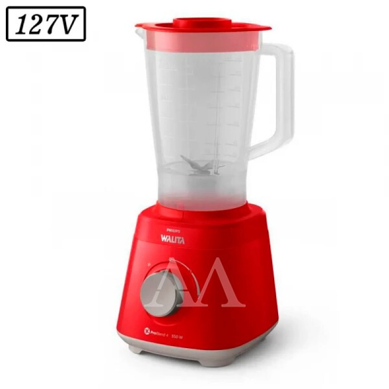 LIQUIDIFICADOR PHILIPS WALITA DAILY 550W 2 VEL 127V VERMELHO LIQUIDIFICADOR PHILIPS WALITA DAILY 550W 2 VEL 127V VERMELHO