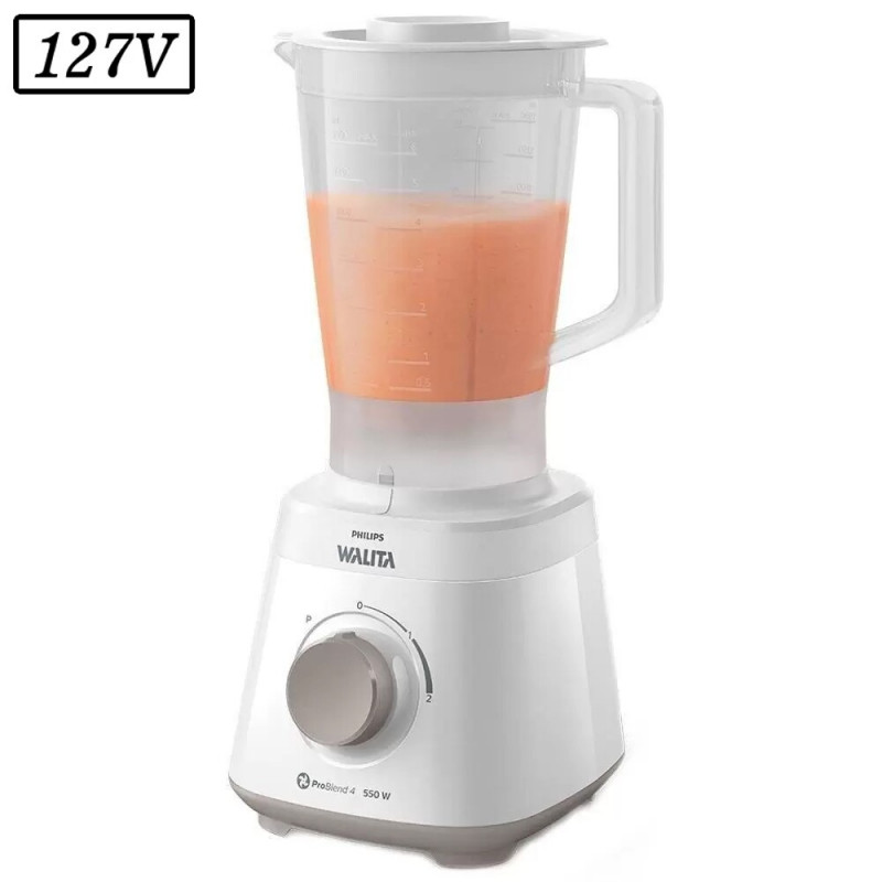LIQUIDIFICADOR PHILIPS WALITA DAILY 550W 2 VEL 127V BRANCO LIQUIDIFICADOR PHILIPS WALITA DAILY 550W 2 VEL 127V BRANCO