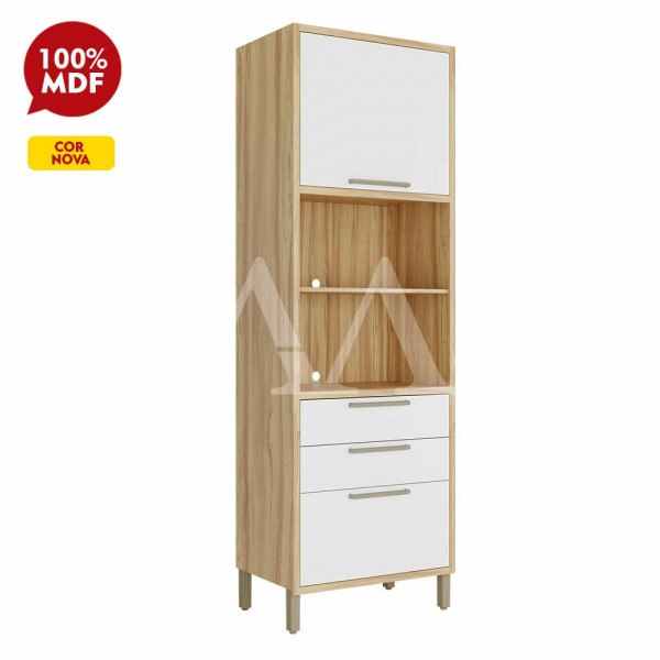 TORRE QUENTE 2P ABRIR 2G RONIPA P/ 2 FORNOS SYRAH 220CM AMENDOA/BRANCO