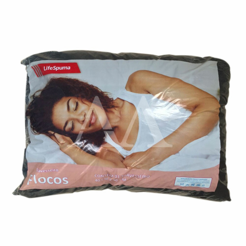 TRAVESSEIRO LIFESPUMA FLOCOS 40x60 CORES DIVERSAS TRAVESSEIRO LIFESPUMA FLOCOS 40x60 CORES DIVERSAS