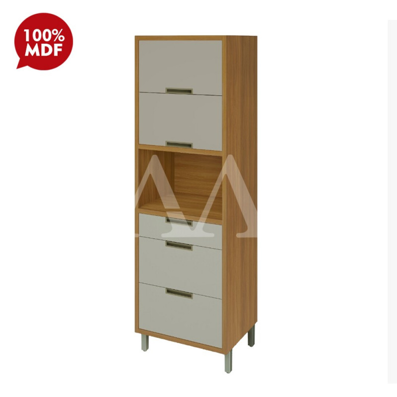 PANELEIRO NESHER TORRE QUENTE 2P 3G IMPERATRIZ FREIJO / OFF WHITE 500366 PANELEIRO NESHER TORRE QUENTE 2P 3G IMPERATRIZ FREIJO / OFF WHITE 500366