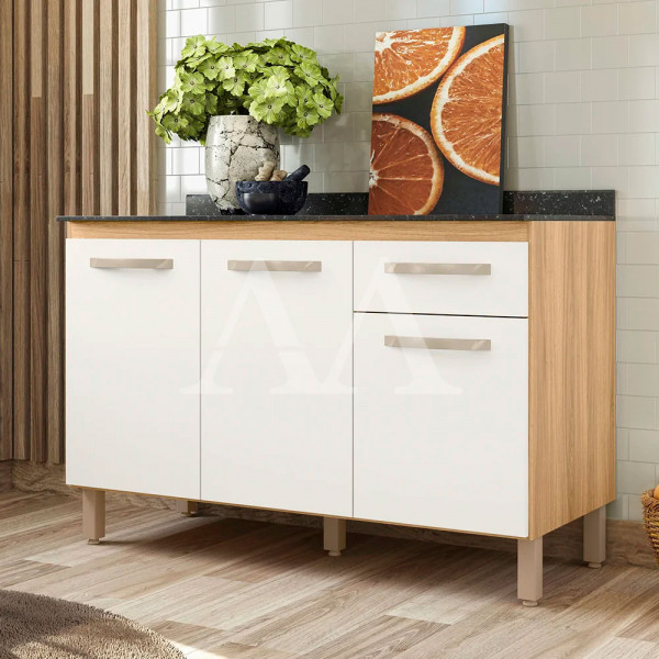 BALCAO NICIOLI 3P 1G FIT FREIJO / OFF WHITE CRISTAL BALCAO NICIOLI 3P 1G FIT FREIJO / OFF WHITE CRISTAL