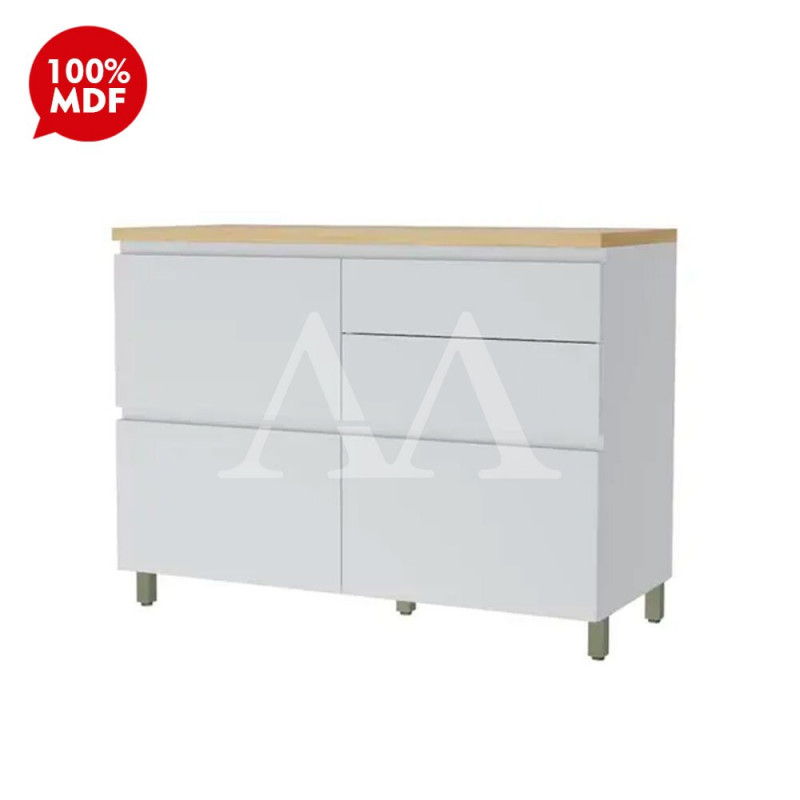 BALCAO NESHER 1P 4G RAINHA 120CM BRANCO/NATURE 500692 BALCAO NESHER 1P 4G RAINHA 120CM BRANCO/NATURE 500692