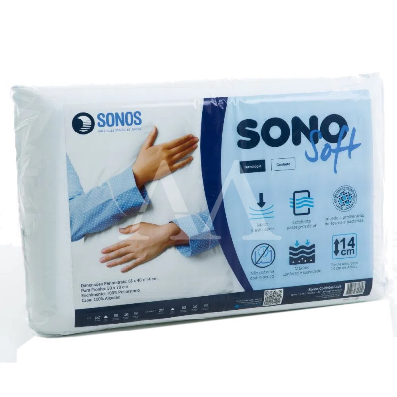 TRAVESSEIRO SONOS SOFT 68X48X14 TRAVESSEIRO SONOS SOFT 68X48X14