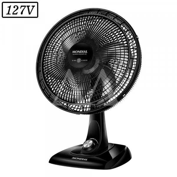 VENTILADOR MONDIAL VSP40B SUPER POWER 40CM 6 PAS 3 VEL 127V PRETO VENTILADOR MONDIAL VSP40B SUPER POWER 40CM 6 PAS 3 VEL 127V PRETO