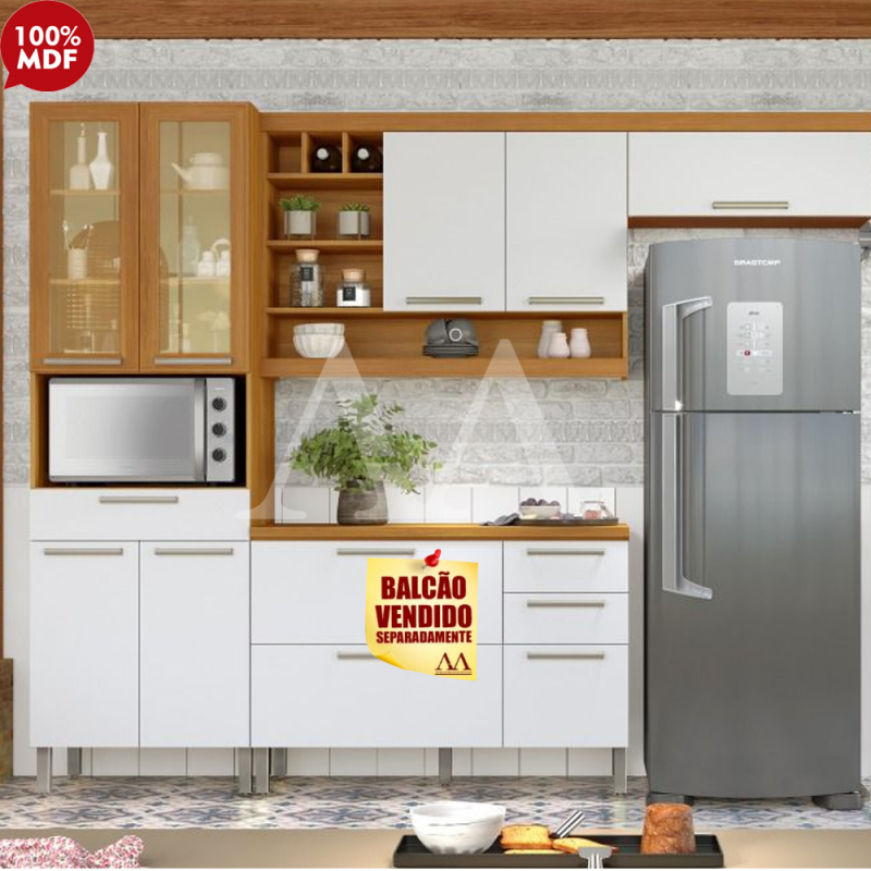 COZINHA NESHER BURGUESA COMPACTA FREIJO / BRANCO 500785 COZINHA NESHER BURGUESA COMPACTA FREIJO / BRANCO 500785