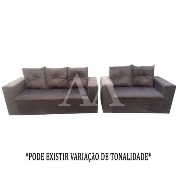 CJ ESTOFADO RG FLEX 2/3 LUGARES TURIM MARROM CJ ESTOFADO RG FLEX 2/3 LUGARES TURIM MARROM