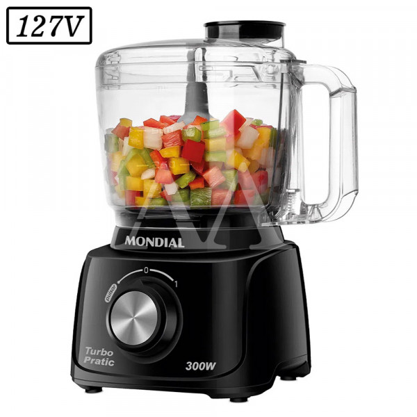 MINIPROCESSADOR MONDIAL MP-16-B 300W 127V MINIPROCESSADOR MONDIAL MP-16-B 300W 127V