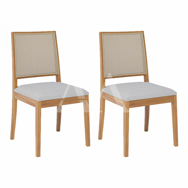 CJ 02 CADEIRAS CIMOL BURITI NATUAME MADEIRA/LINHO CINZA CJ 02 CADEIRAS CIMOL BURITI NATUAME MADEIRA/LINHO CINZA