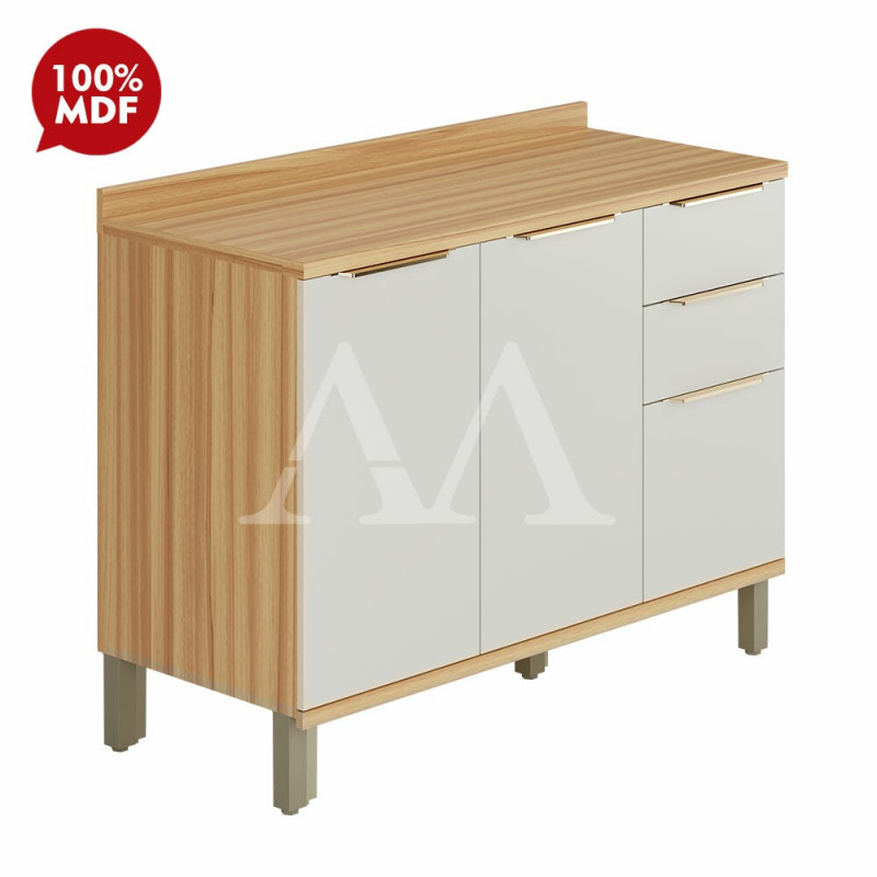 BALCAO RONIPA 2P 3G SAUVIGNON 120CM AMENDOA/OFF WHITE BALCAO RONIPA 2P 3G SAUVIGNON 120CM AMENDOA/OFF WHITE