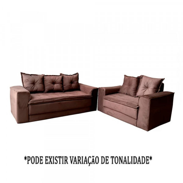 CJ ESTOFADO BOMFLEX 2/3 LUGARES HAITI CHOCOLATE VELUDO ASTECA 08 CJ ESTOFADO BOMFLEX 2/3 LUGARES HAITI CHOCOLATE VELUDO ASTECA 08