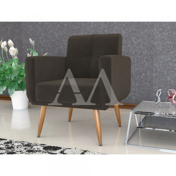 POLTRONA MATRIX HAVANA SUED LIGHT MARROM B255 POLTRONA MATRIX HAVANA SUED LIGHT MARROM B255