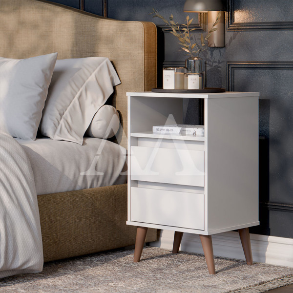 MESA DE CABECEIRA 2G EJ RETRO ROMA BRANCO MESA DE CABECEIRA 2G EJ RETRO ROMA BRANCO