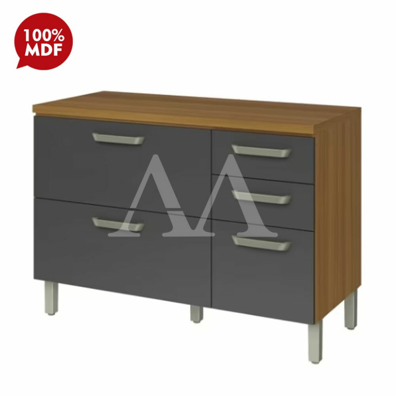 BALCAO NESHER 2P 3G PRINCESA 120CM FREIJO/GRAFITE 500866 BALCAO NESHER 2P 3G PRINCESA 120CM FREIJO/GRAFITE 500866