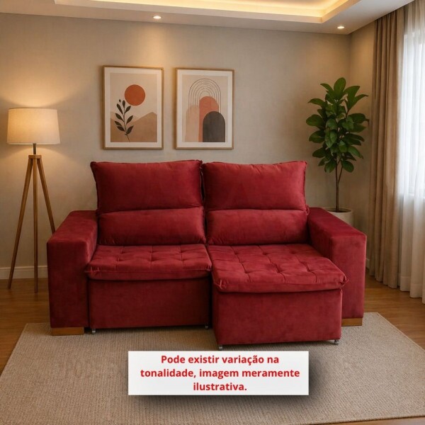 ESTOFADO BOMFLEX CHILE RETRATIL CANELA VELUDO INCA 21