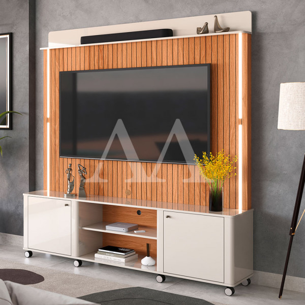 HOME LUKALIAM FLORENCA RIPADO 3D OFF WHITE NEW/JEQUITIBA HOME LUKALIAM FLORENCA RIPADO 3D OFF WHITE NEW/JEQUITIBA