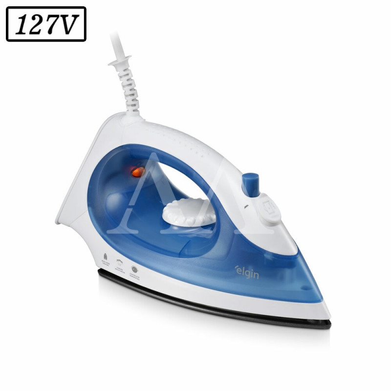FERRO DE PASSAR ELGIN A VAPOR IRON PRESS 127V BRANCO/AZUL FERRO DE PASSAR ELGIN A VAPOR IRON PRESS 127V BRANCO/AZUL