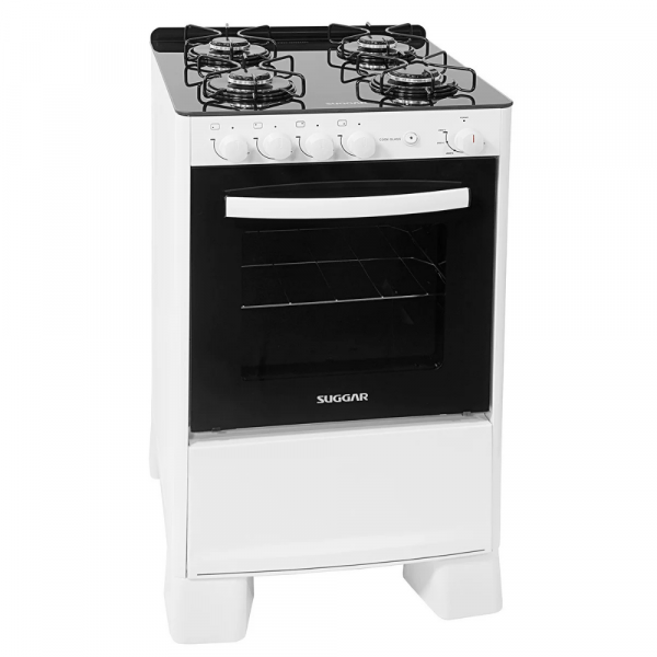 FOGAO 4B SUGGAR PISO COOK GLASS MESA VIDRO BRANCO