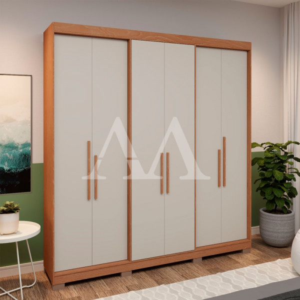 ROUPEIRO 6P. ABRIR 2G HERVAL PH1804 C/PES CARVALHO VERMONTT/OFF WHITE ROUPEIRO 6P. ABRIR 2G HERVAL PH1804 C/PES CARVALHO VERMONTT/OFF WHITE