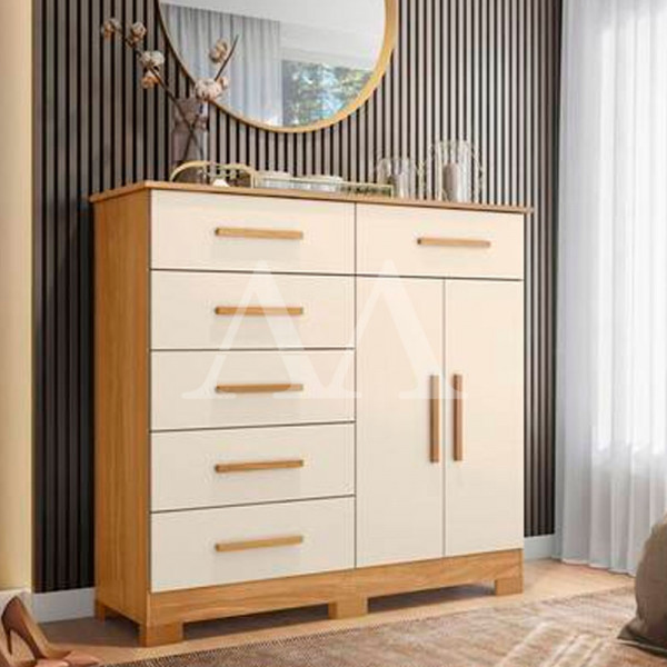 COMODA 6G 2P. ABRIR ALBATROZ XANGAI CARVALHO GRIFE/OFF WHITE COMODA 6G 2P. ABRIR ALBATROZ XANGAI CARVALHO GRIFE/OFF WHITE