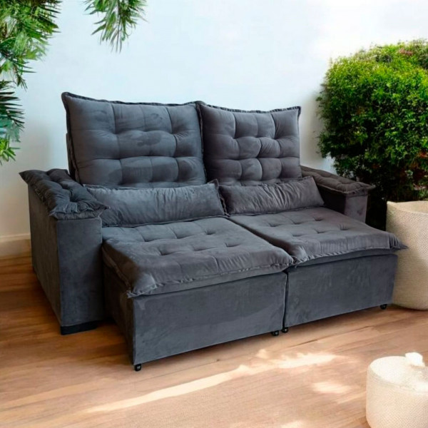 ESTOFADO RG VENEZA RETRATIL 2.20 CINZA INCA 10 ESTOFADO RG VENEZA RETRATIL 2.20 CINZA INCA 10