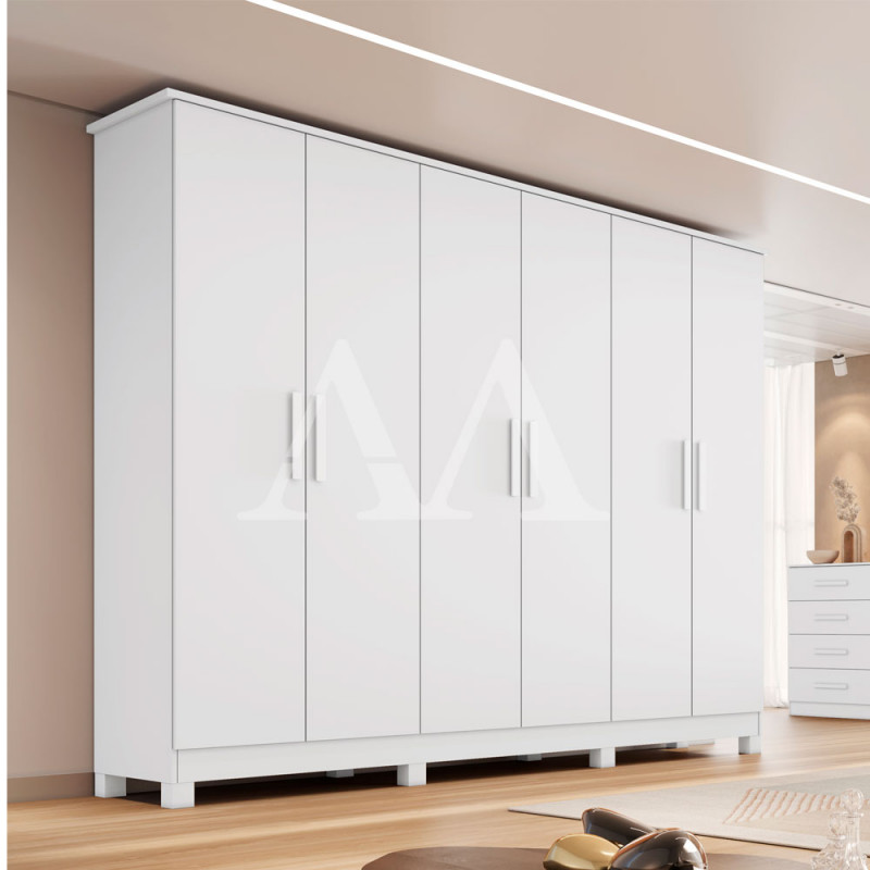 ROUPEIRO 6P. ABRIR 4G BIANCHI NINA BRANCO ROUPEIRO 6P. ABRIR 4G BIANCHI NINA BRANCO