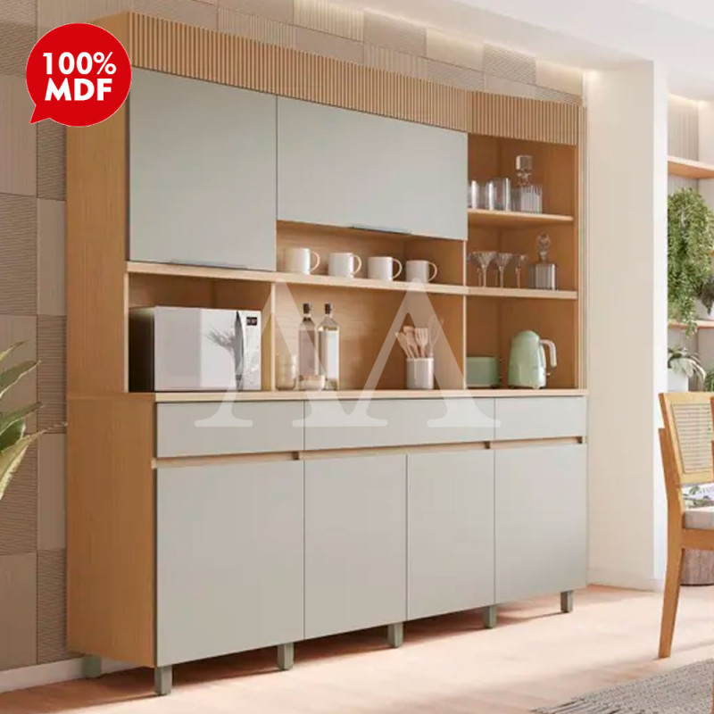 KIT 6P 3G NESHER REALEZA 220CM CARVALHO/GREIGE 500972 KIT 6P 3G NESHER REALEZA 220CM CARVALHO/GREIGE 500972